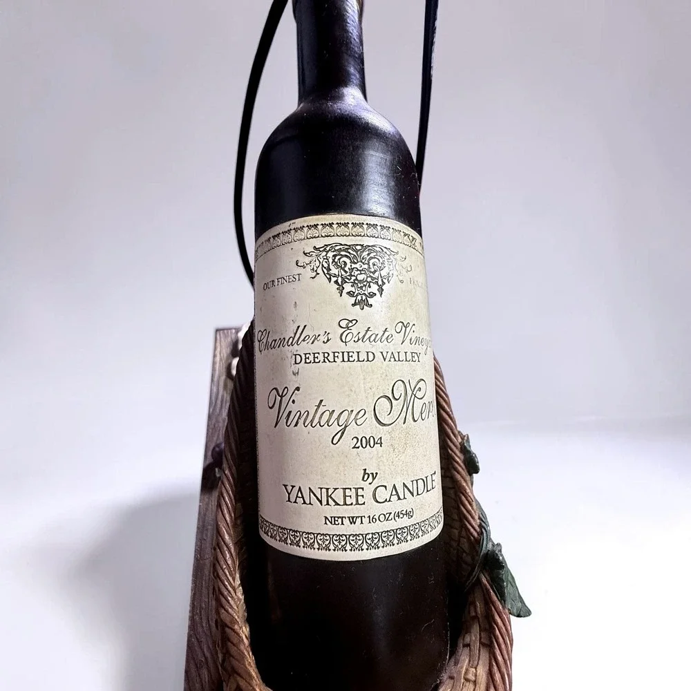 Wine Decor Bundle Yankee Candle Vintage Merlot Bottle Wine and Dine Plaque Sign